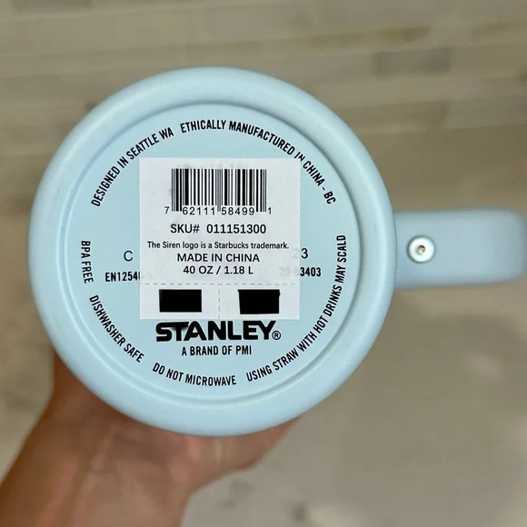 NWT Stanley x Starbucks Spring Blue 2024 Tumbler 40oz Quencher Limited - Picture 8 of 10